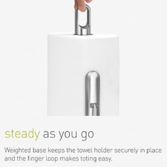 Simplehuman | Tension Arm Paper Towel Holder Brushed Stainless Steel - Picture 5 of 15